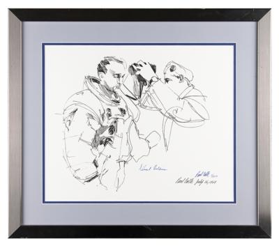 Lot #424 Michael Collins and Paul Calle Signed Lithograph - Image 2