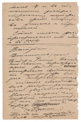 Lot #140 Konstantin Tsiolkovsky Autograph Letter Signed - Image 2