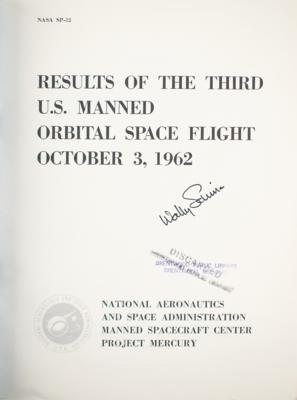 Lot #456 Wally Schirra Signed Mercury-Atlas 8 Results Booklet - Image 2