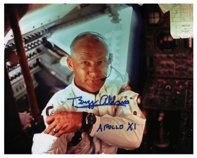 Lot #401 Buzz Aldrin Signed Photograph