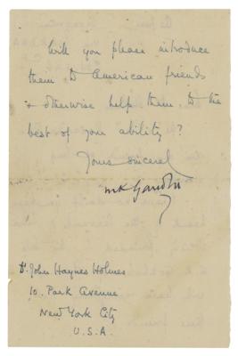 Lot #116 Mohandas Gandhi Letter Signed - Image 2
