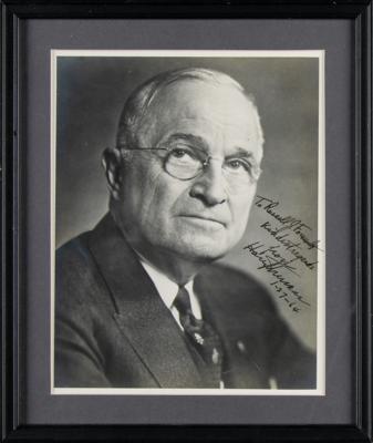 Lot #101 Harry S. Truman Signed Photograph - Image 2