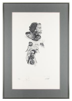 Lot #393 Neil Armstrong and Paul Calle Signed Lithograph - Image 2