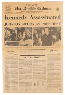 Lot #230 Kennedy Assassination: New York Herald Tribune Newspaper, November 23, 1963