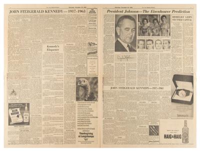 Lot #230 Kennedy Assassination: New York Herald Tribune Newspaper, November 23, 1963 - Image 6