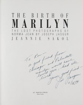 Lot #781 Marilyn Monroe: Joseph Jasgur Signed Book - Image 2