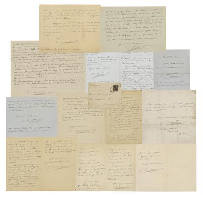 Lot #592 Camille Saint-Saens Collection of (11) Autograph Letters Signed