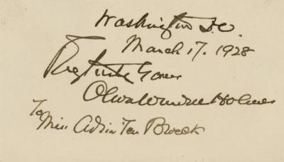 Lot #220 Oliver Wendell Holmes, Jr. Signature