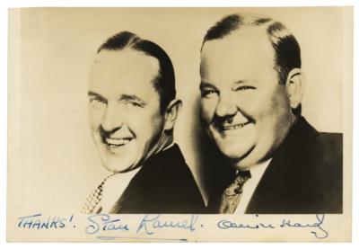 Lot #731 Laurel and Hardy Signed Photograph
