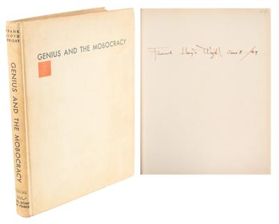 Lot #488 Frank Lloyd Wright Signed Book