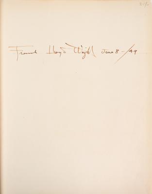 Lot #488 Frank Lloyd Wright Signed Book - Image 2