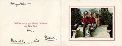 Lot #156 Princess Diana and Prince Charles Signed Christmas Card: 1990