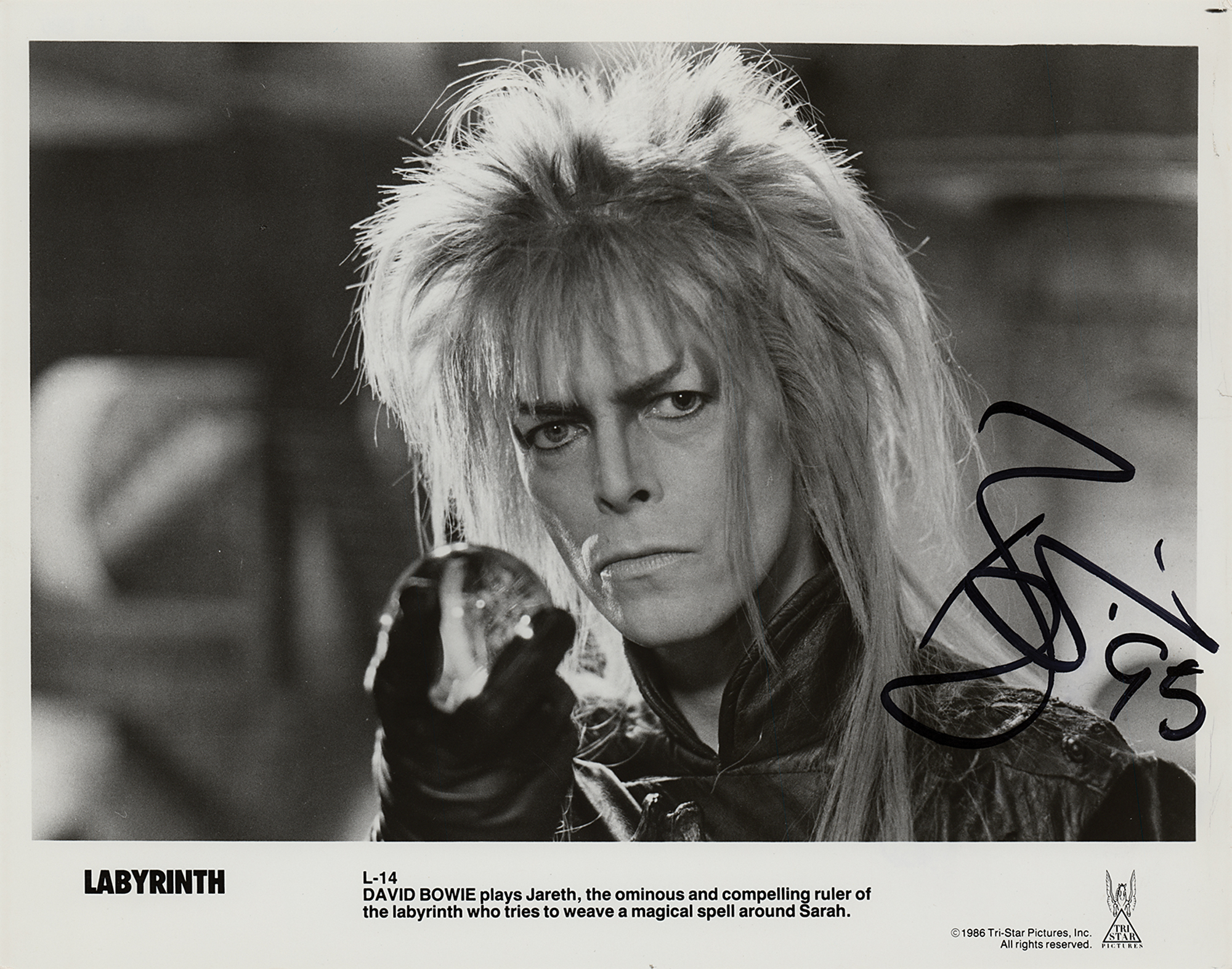 Lot #647 David Bowie Signed Photograph