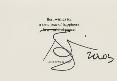 Lot #648 David Bowie Signed New Year's Card