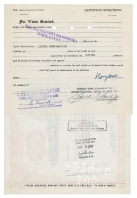 Lot #194 Roy Cohn Signed Stock Certificate - Image 2