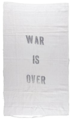 Lot #605 John Lennon Personally Owned 'War Is Over' Towel