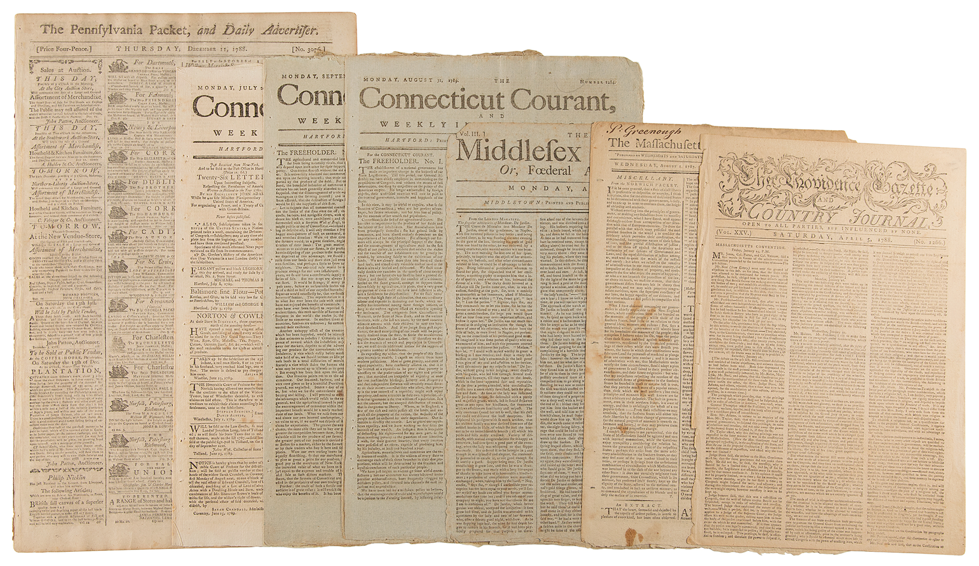 U.S. Constitution and Bill of Rights Archive: (7) Newspapers and (3)