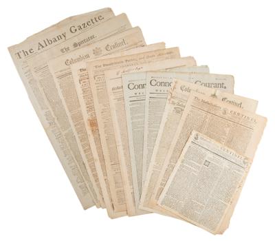Lot #162 18th Century American Newspapers Lot of