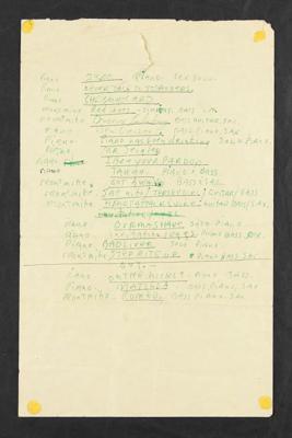 Lot #704 Tom Waits Handwritten 1981 Auckland Concert Set List - Image 1