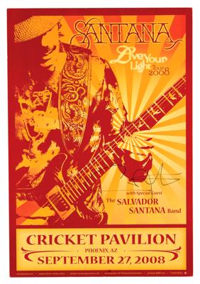 Lot #698 Carlos Santana Signed 2008 Phoenix Concert Poster - Image 1