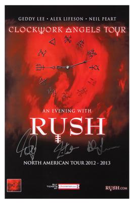 Lot #696 Rush Signed Clockwork Angels Tour Poster