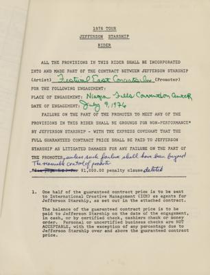Lot #671 Jefferson Starship: Paul Kantner Document Signed - Image 2