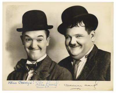 Lot #730 Laurel and Hardy Signed Photograph