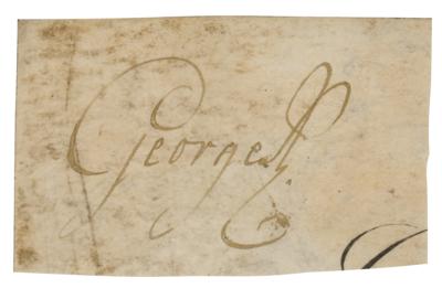 Lot #240 King George III Signature