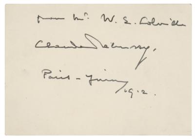 Lot #590 Claude Debussy Signature