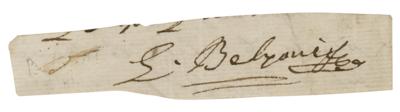 Lot #177 Giovanni Belzoni Signature