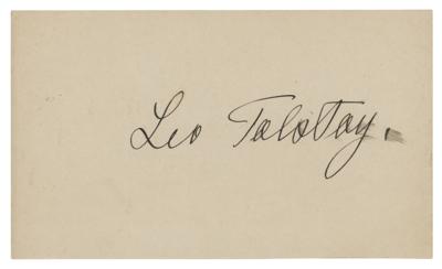 Lot #552 Leo Tolstoy Signature