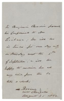 Lot #182 Benjamin Collins Brodie Third-Person Autograph Letter Signed 