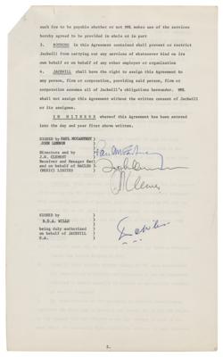 Lot #603 Beatles: John Lennon and Paul McCartney Document Signed