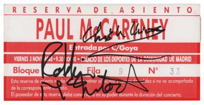 Lot #606 Beatles: Paul McCartney Signed 1989 Concert Ticket - Image 2
