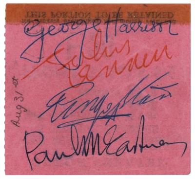 Lot #597 Beatles Signed 1963 Odeon Theatre Ticket
