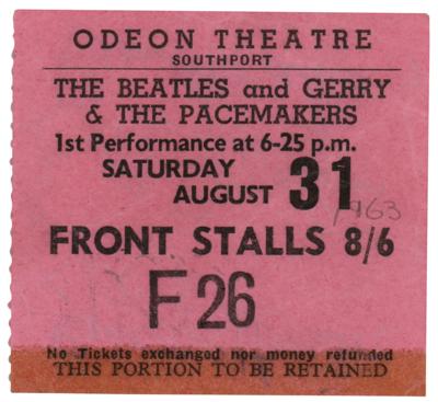 Lot #597 Beatles Signed 1963 Odeon Theatre Ticket - Image 2