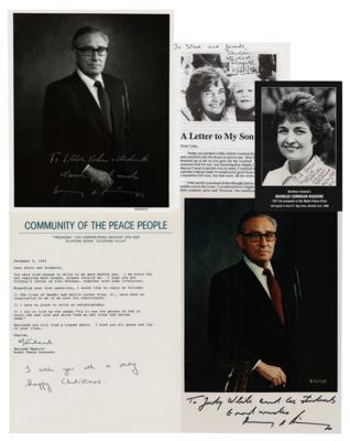 Lot #263 Nobel Peace Prize: Kissinger and Maguire (5) Signed Items