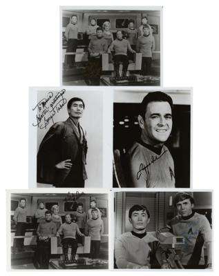 Lot #790 Star Trek (5) Signed Photographs