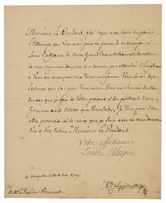 Lot #247 Louisa Ulrika of Prussia Letter Signed - Image 1