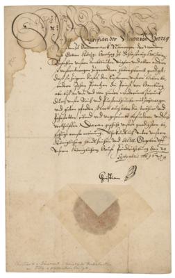 Lot #234 King Christian IV of Denmark Document Signed
