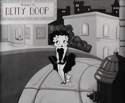 Lot #518 Betty Boop and Pudgy model cel from a King Features production