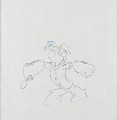 Lot #523 Popeye production drawing from a Popeye cartoon