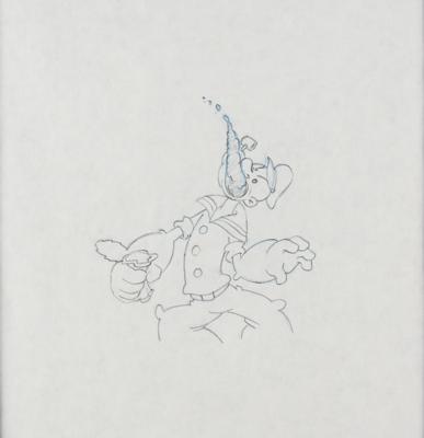 Lot #524 Popeye production drawing from a Popeye cartoon