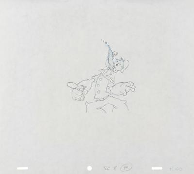 Lot #524 Popeye production drawing from a Popeye cartoon - Image 2