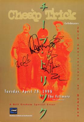 Lot #649 Cheap Trick Signed 1998 Fillmore Poster - Image 1