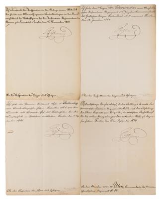 Lot #228 Kaiser Wilhelm I (4) Documents Signed