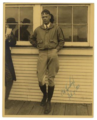 Lot #379 Charles Lindbergh Signed Photograph