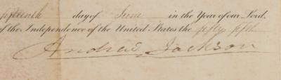 Lot #10 Andrew Jackson Document Signed as President - Image 2