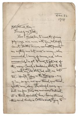Lot #577 James Whitcomb Riley Autograph Letter Signed - Image 1