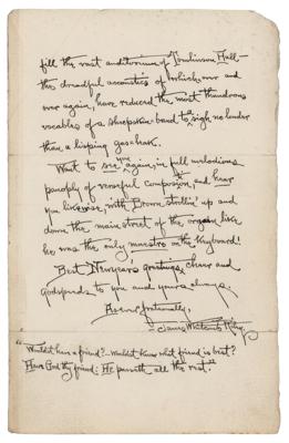 Lot #577 James Whitcomb Riley Autograph Letter Signed - Image 2